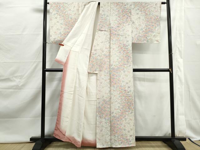 平和屋着物■上質な小紋　小花尽くし文　正絹　逸品　DABJ0433qa