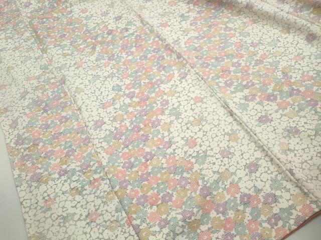 平和屋着物■上質な小紋　小花尽くし文　正絹　逸品　DABJ0433qa