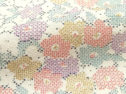平和屋着物■上質な小紋　小花尽くし文　正絹　逸品　DABJ0433qa
