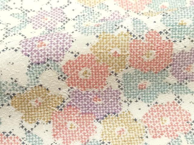 平和屋着物■上質な小紋　小花尽くし文　正絹　逸品　DABJ0433qa