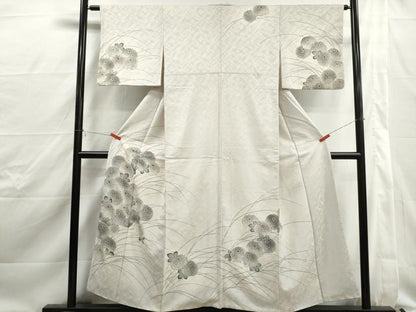 平和屋着物■訪問着　型染め　菊尽くし　正絹　逸品　DABJ0434qa