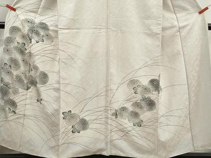 平和屋着物■訪問着　型染め　菊尽くし　正絹　逸品　DABJ0434qa