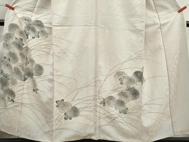 平和屋着物■訪問着　型染め　菊尽くし　正絹　逸品　DABJ0434qa