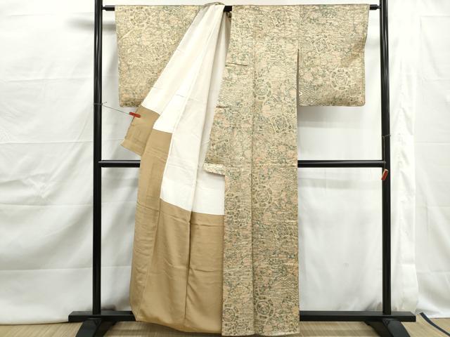 平和屋着物■上質な小紋　風景花鳥文　正絹　逸品　DABJ0435qa