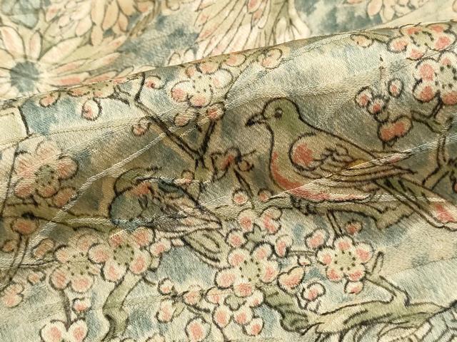 平和屋着物■上質な小紋　風景花鳥文　正絹　逸品　DABJ0435qa