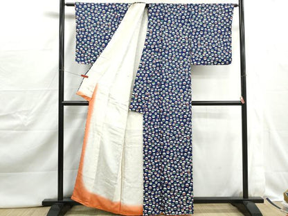 平和屋着物■上質な小紋　花尽くし　正絹　逸品　DABJ0440qa