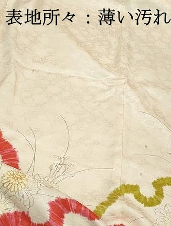 平和屋着物■訪問着　駒刺繍　雪輪花文　金彩　正絹　逸品　DABJ0442qa