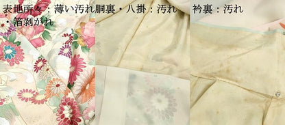 平和屋着物■豪華振袖　駒刺繍　立波花文　牡丹　暈し染め　金銀彩　正絹　逸品　DABJ0444qa