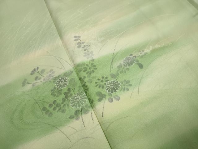 平和屋着物■訪問着　霞草花文　暈し染め　正絹　逸品　DABJ0445qa