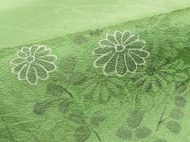 平和屋着物■訪問着　霞草花文　暈し染め　正絹　逸品　DABJ0445qa