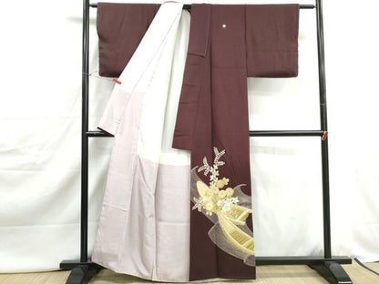 平和屋着物■豪華色留袖　花筏文　金彩　正絹　逸品　DABJ0455qa