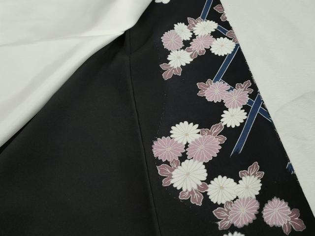平和屋着物■豪華黒留袖　駒刺繍　花鳥文　金彩　正絹　逸品　DABJ0456qa