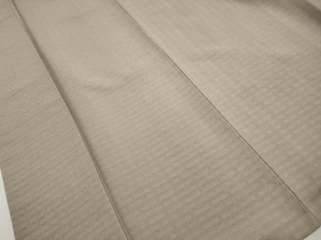 平和屋着物■上質な色無地　格子地紋　灰梅色　正絹　逸品　DABJ0458qa