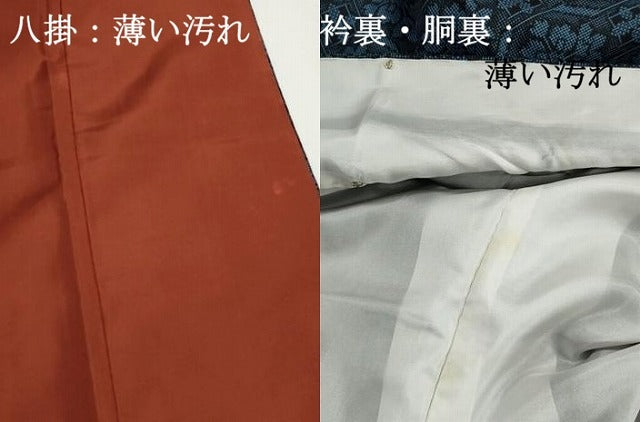 平和屋着物■上質な紬　7マルキ　蜀江花文　正絹　逸品　DABJ0460qa