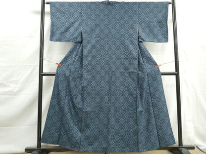 平和屋着物■上質な紬　7マルキ　蜀江花文　正絹　逸品　DABJ0460qa