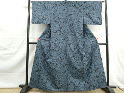 平和屋着物■上質な紬　花尽くし　正絹　逸品　DABJ0463qa