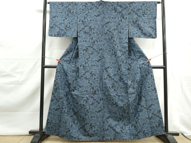 平和屋着物■上質な紬　花尽くし　正絹　逸品　DABJ0463qa