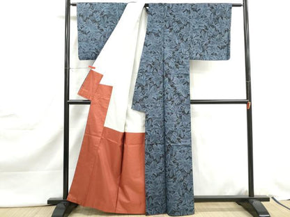平和屋着物■上質な紬　花尽くし　正絹　逸品　DABJ0463qa
