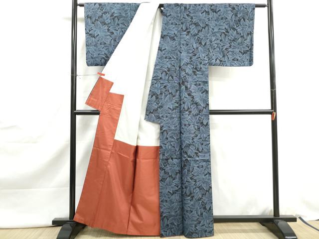 平和屋着物■上質な紬　花尽くし　正絹　逸品　DABJ0463qa
