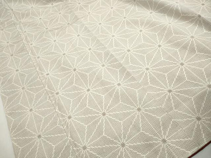平和屋着物■上質な紬　麻の葉文　正絹　逸品　DABJ0464qa