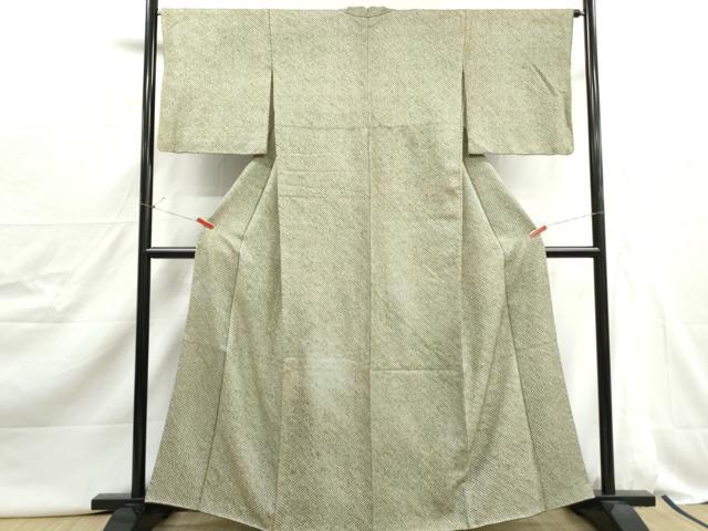 平和屋着物■大変加工の良い総絞り小紋　正絹　逸品　DABJ0469qa