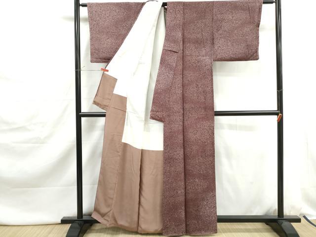 平和屋着物■上質な小紋　霞文　暈し染め　正絹　逸品　DABJ0473qa