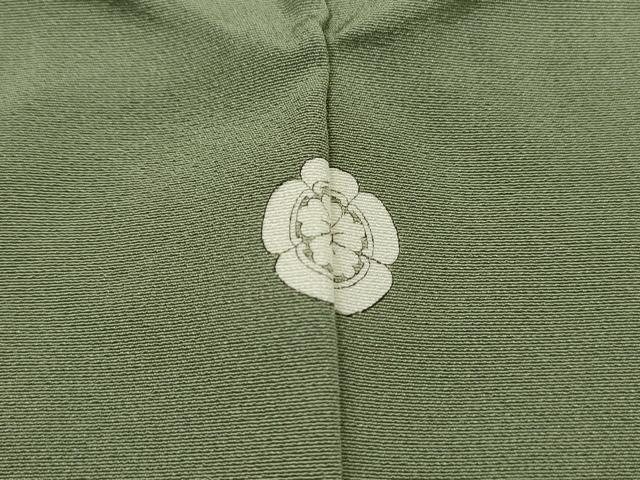 平和屋着物■上質な色無地　柳染色　正絹　逸品　DABJ0475qa