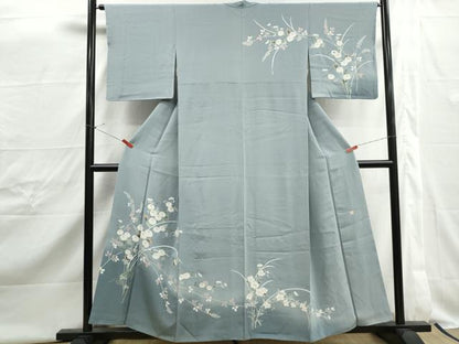 平和屋着物■訪問着　友禅　作家物　枝花文　暈し染め　正絹　逸品　DABJ0478qa