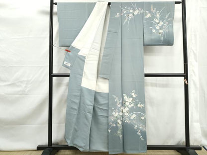平和屋着物■訪問着　友禅　作家物　枝花文　暈し染め　正絹　逸品　DABJ0478qa
