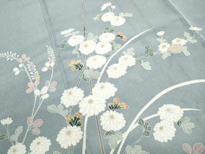 平和屋着物■訪問着　友禅　作家物　枝花文　暈し染め　正絹　逸品　DABJ0478qa