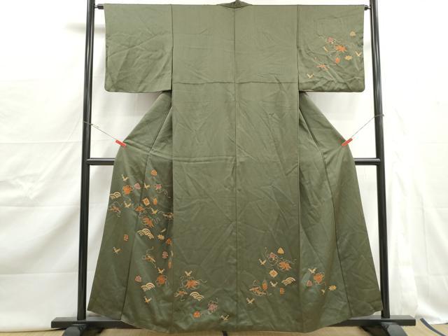 平和屋着物■訪問着　宝尽くし青海波文　金彩　正絹　逸品　DABJ0486qa