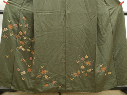 平和屋着物■訪問着　宝尽くし青海波文　金彩　正絹　逸品　DABJ0486qa
