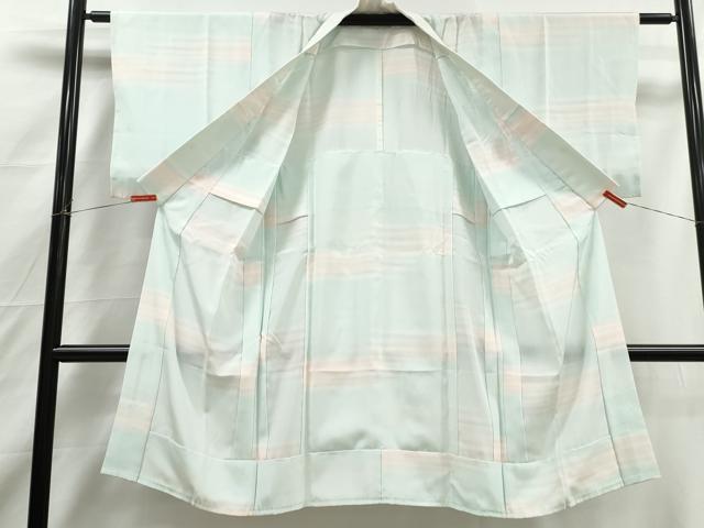 平和屋着物■長襦袢　無双仕立て　横段文　暈し染め　正絹　逸品　DABJ0491qa