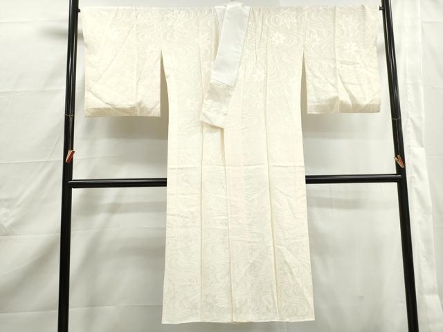 平和屋着物■長襦袢　袷　流水楓地紋　正絹　逸品　DABJ0493qa
