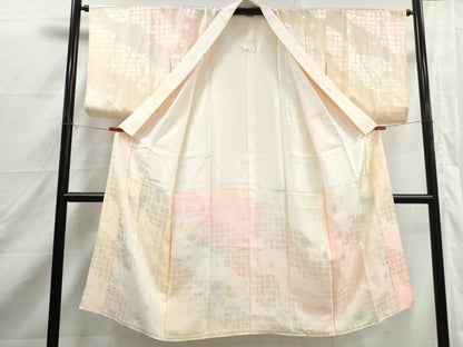 平和屋着物■長襦袢　袷　花蝶文　暈し染め　正絹　逸品　DABJ0497qa