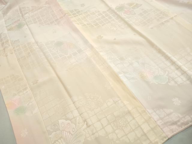 平和屋着物■長襦袢　袷　花蝶文　暈し染め　正絹　逸品　DABJ0497qa