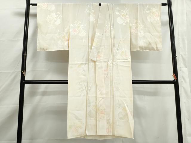 平和屋着物■長襦袢　袷　雪輪花地紋　暈し染め　正絹　逸品　DABJ0500qa