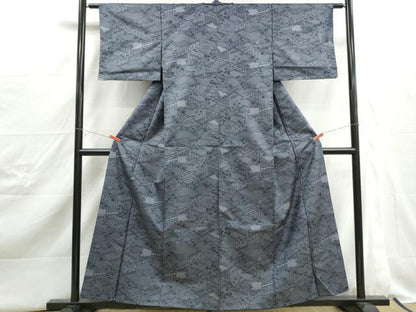 平和屋着物■上質な紬　風景文　正絹　逸品　DABJ0501qa