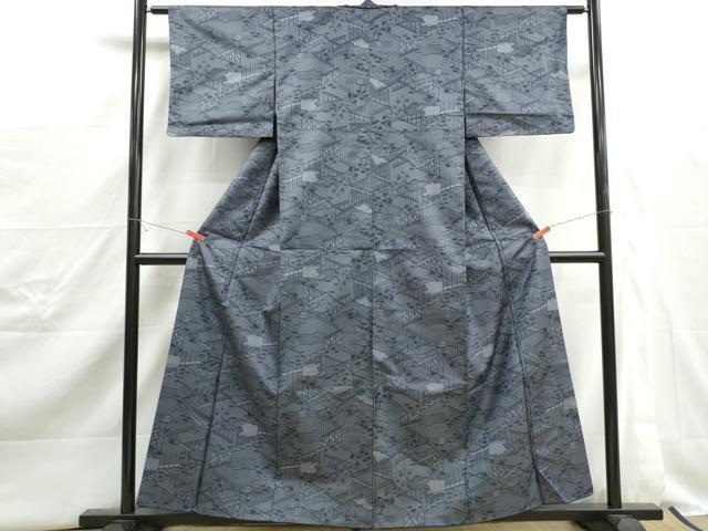 平和屋着物■上質な紬　風景文　正絹　逸品　DABJ0501qa