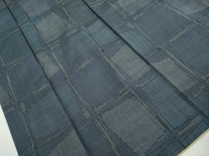 平和屋着物■本場大島紬　7マルキ　変わり格子文　正絹　逸品　DABJ0504qa