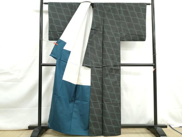 平和屋着物■本場大島紬　網目文　正絹　逸品　DABJ0505qa