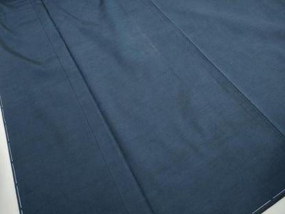 平和屋着物■男性　紬　紺色　キングサイズ　正絹　逸品　DABJ0510qa