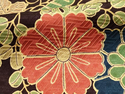 平和屋着物■上質な小紋　花松文　正絹　逸品　DABJ0520qa