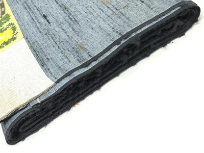 平和屋着物▼西陣　紬　反物　着尺　霞文　証紙付き　逸品　未使用　DABJ0536zy