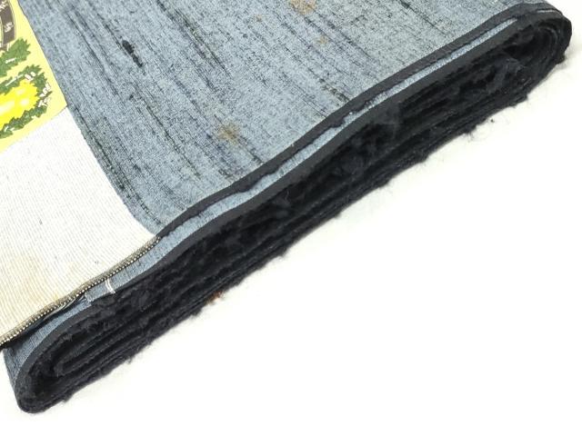 平和屋着物▼西陣　紬　反物　着尺　霞文　証紙付き　逸品　未使用　DABJ0536zy