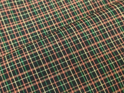 平和屋着物▼大島紬　反物　着尺　アンサンブル　格子　証紙付き　逸品　未使用　DABJ0556zy