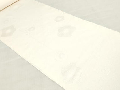 平和屋着物▼長襦袢　反物　着尺　舞梅地紋　ラメ糸　桜色　逸品　未使用　DABJ0610zy