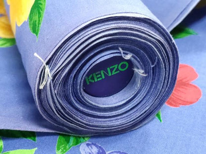 平和屋着物＊夏物　ファッションデザイナー　KENZO KIMONO　高田賢三　浴衣　反物　着尺　舞花文　綿　逸品　未使用　DABJ0621zy