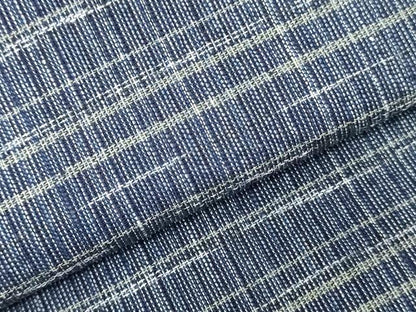 平和屋着物＊夏物　阿波しじら織　浴衣　反物　着尺　正藍染　霞文　証紙付き　綿　逸品　未使用　DABJ0630zy