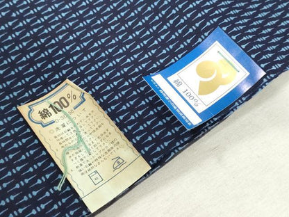 平和屋着物＊夏物　浴衣　反物　着尺　注染　抽象文様　 綿　逸品　未使用　DABJ0658zy
